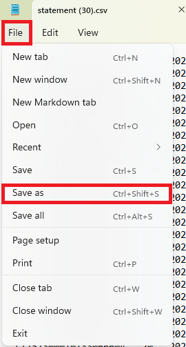 Failo konvertavimas į UTF-8 naudojant Notepad
